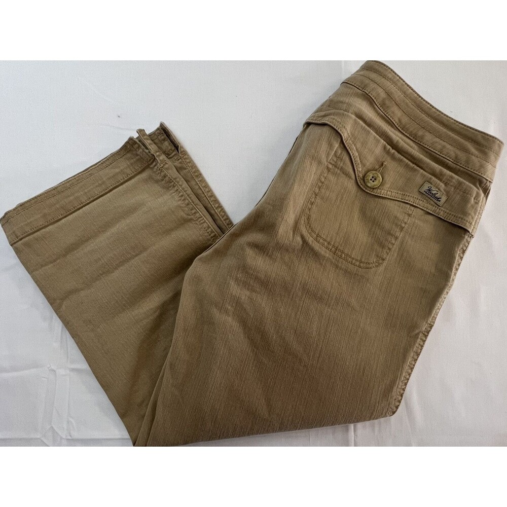 Woolrich Womens Brown Khaki Flap Back Pockets Casual Capri Pants Size 6